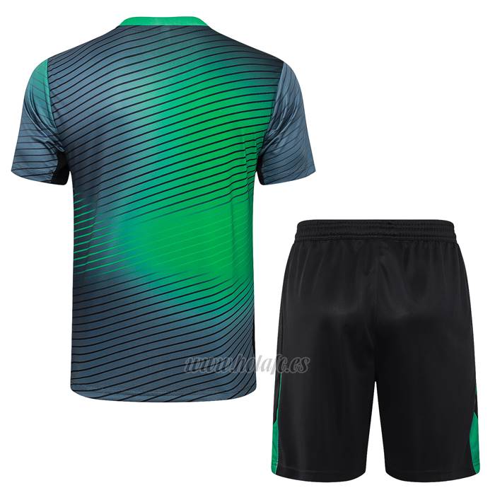 Chandal del Nigeria Manga Corta 2024-2025 Gris Verde - Pantalon Corto